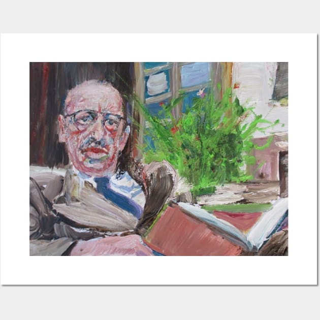 IGOR STRAVINSKY in his studio - oil portrait Wall Art by lautir